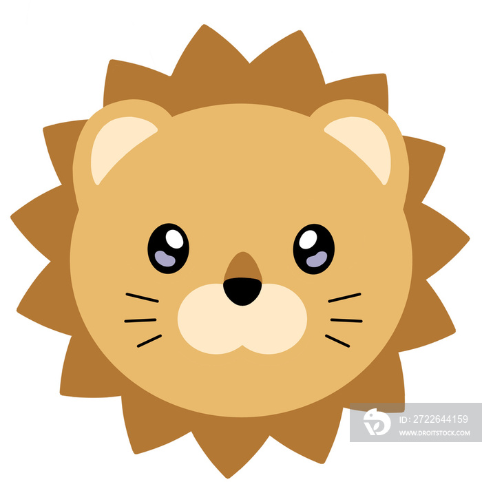 lion face mask illustration, 사자 얼굴 마스크 일러스트