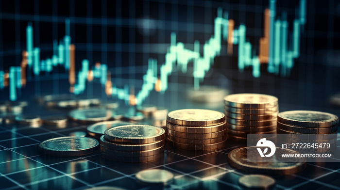 Stock Market Graph with Coins