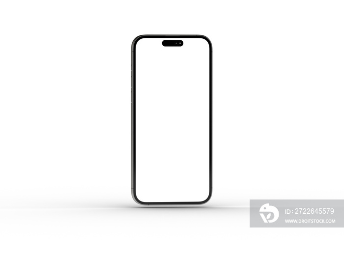 Smartphone frame less blank screen. Mockup generic device. 3d