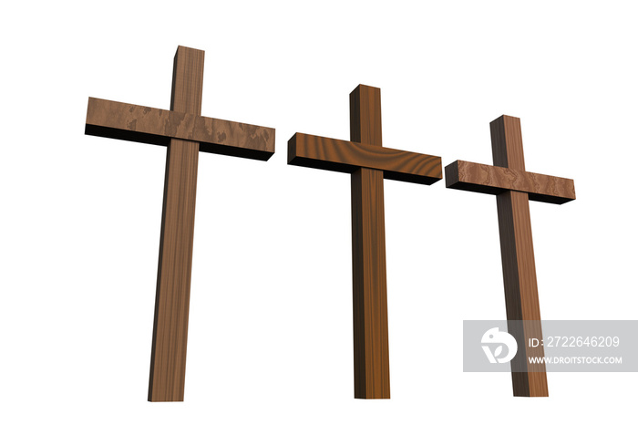 Three Wooden Crosses