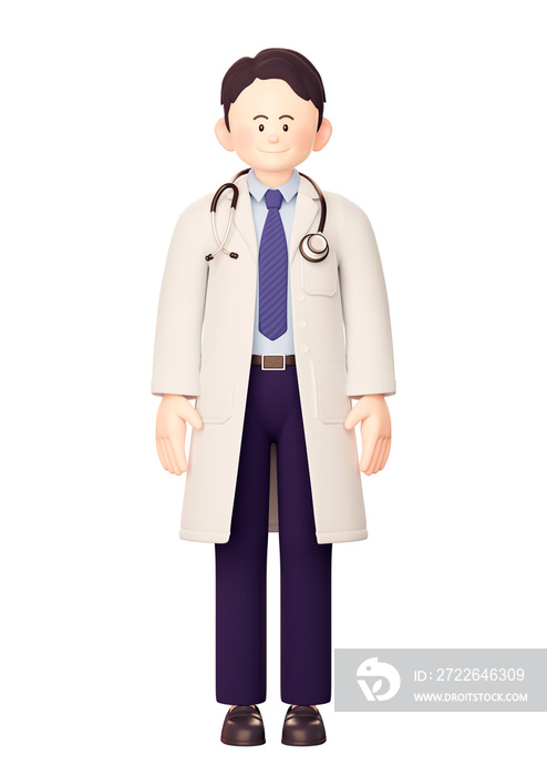 3d illustration of a doctor in a gown