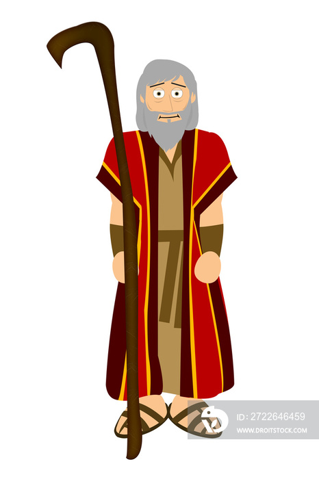 Cartoon Bible Character - Moses