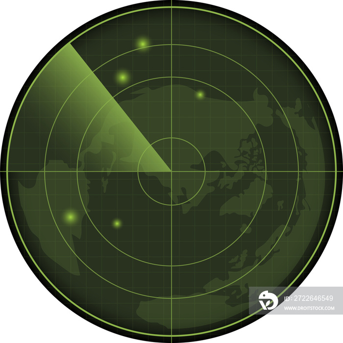 Realistic radar clipart design illustration