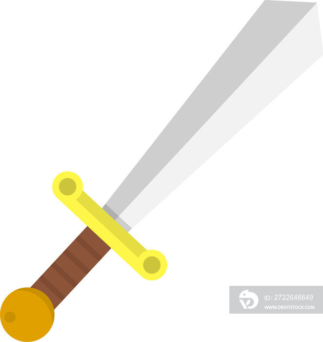 Cartoon Sword Flat Style Icon