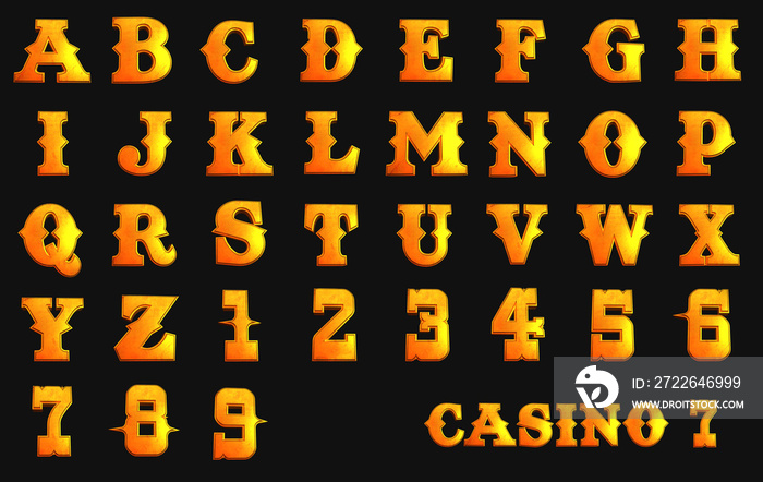 Lucky 7 Casino Alphabet 3D Alphabet