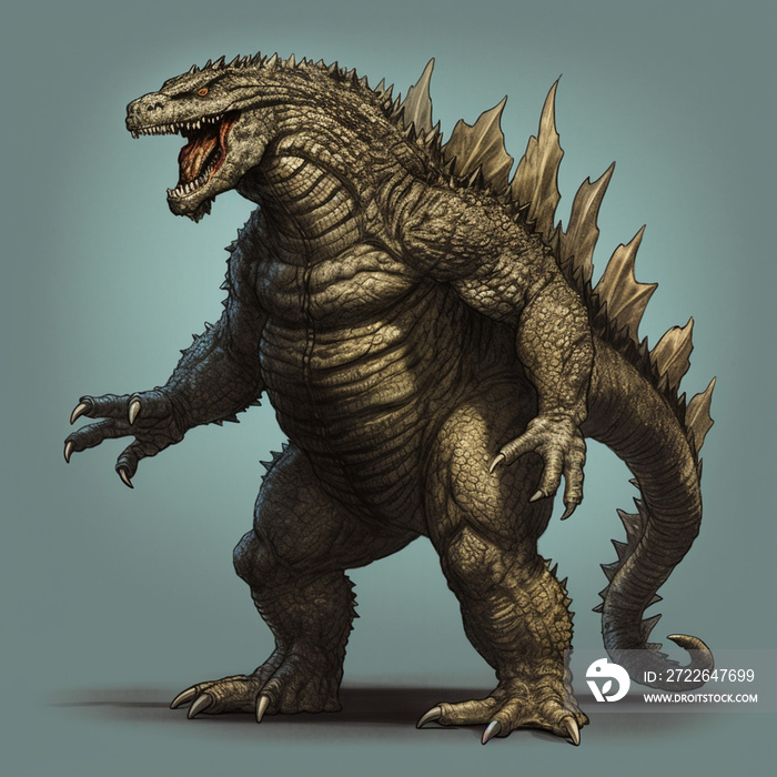 Illustration of Godzilla monster