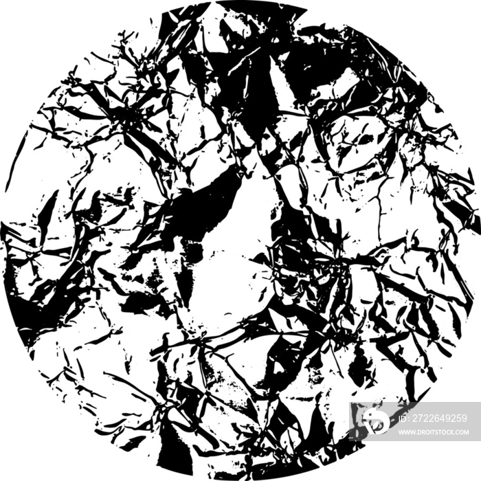 circular metallic element with a transparent background