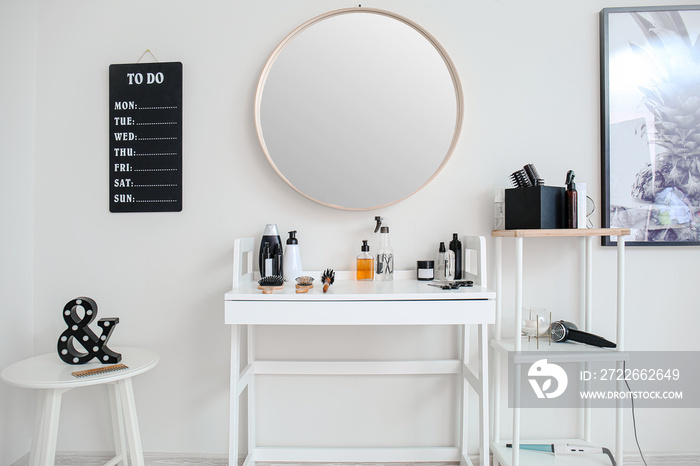 Stylish interior of modern hairdressing salon