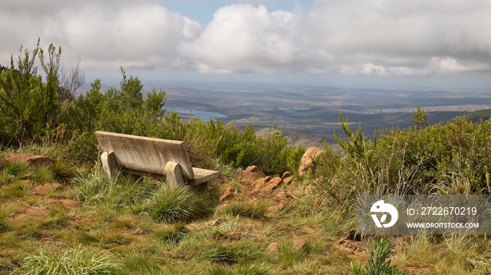 The edge viewpoint in Hogsback, South Africa. This is a popular tourist attraction.