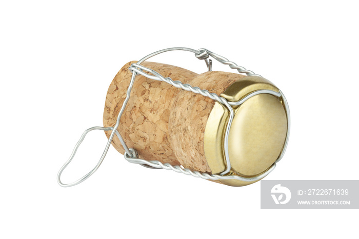 Champagne cork isolated on a transparent backround