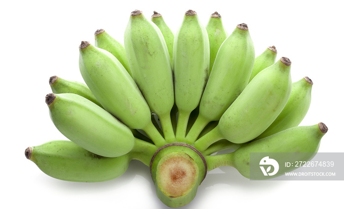 Bananas,Thai cultivated banana, Thai bananas on on white background