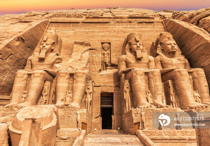 The Great Temple of Ramesses II in Abu Simbel, Aswan, Egypt