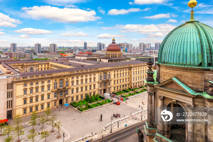 The Pergamon Museum, view from the dome of the Berlin Cathedral, Berlin, Germany