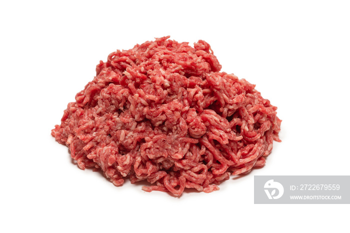 Chopped meat background. Top view.