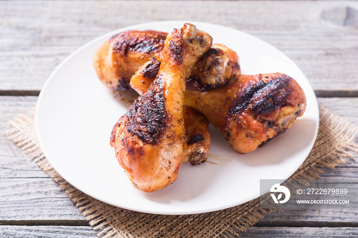 Grilled chicken drumsticks