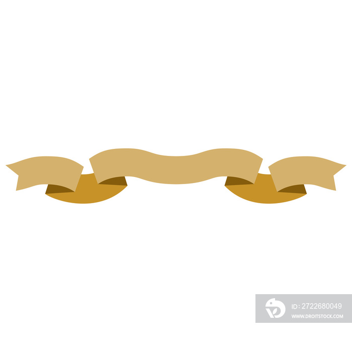 ribbon illustrations in golden color. set of empty element decoration for text copy space. elegant for highlight, title, badge, sale decoration, etc