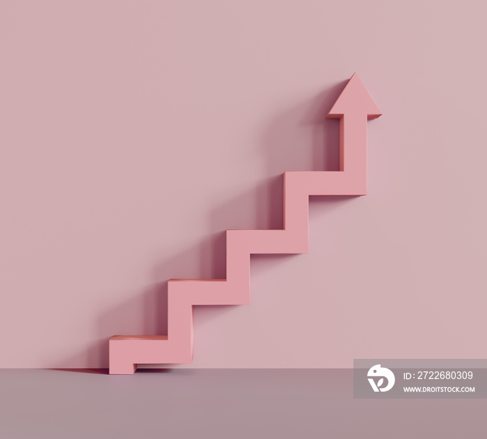 Stair step to success. 3d illustration.