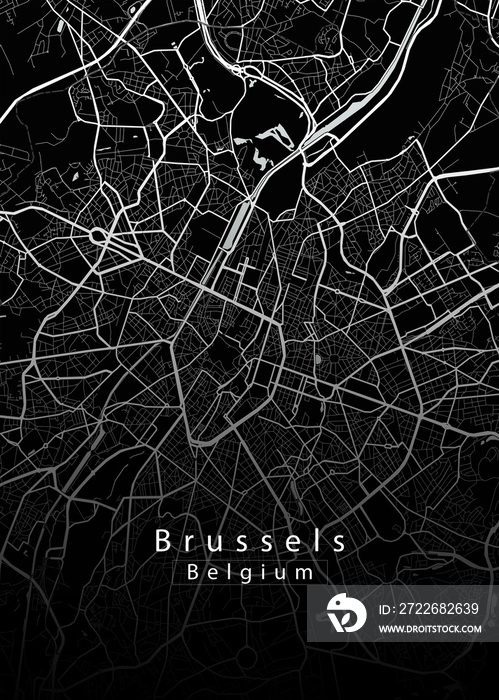 Brussels Belgium City Map