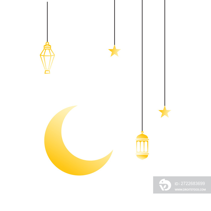 lantern illustration in islamic style