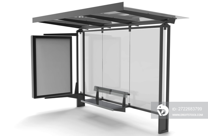 bus stop mockup illustration