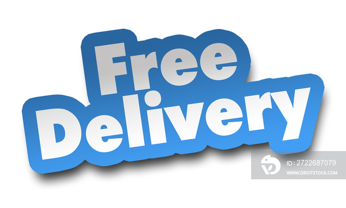 free delivery concept 3d illustration isolated