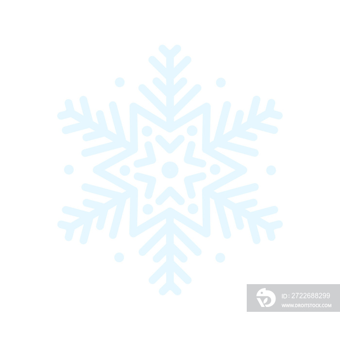 Vector beautiful snowflake design collection For the winter season that comes with Christmas in the New Year.