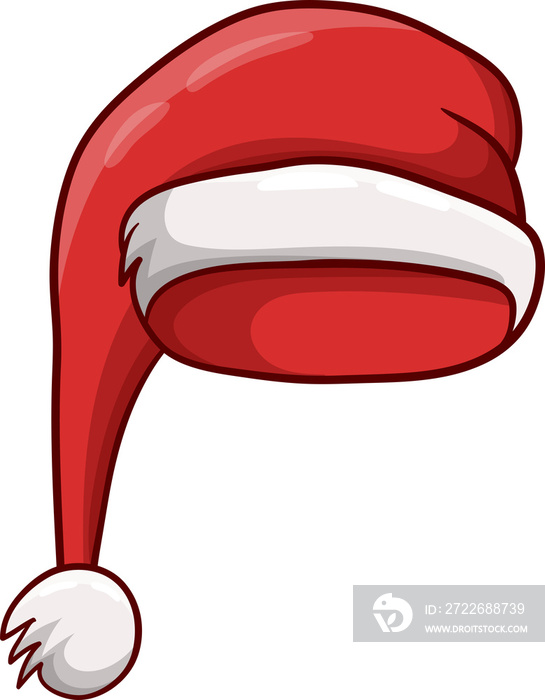 Santa hat clipart design illustration