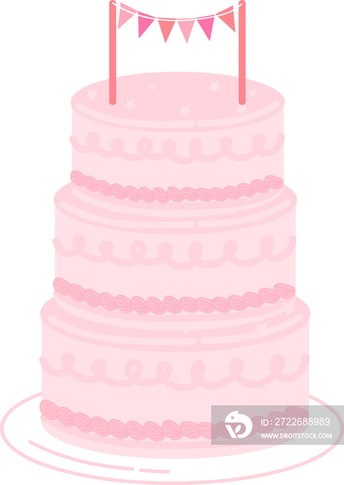 Happy birthday cake. wedding cake. pink cake