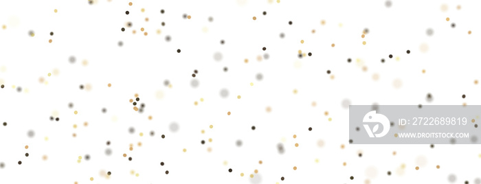 Gold confetti background, isolated on transparent background