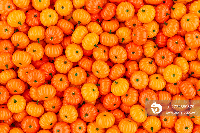 Background from orange pumpkins, 3D rendering