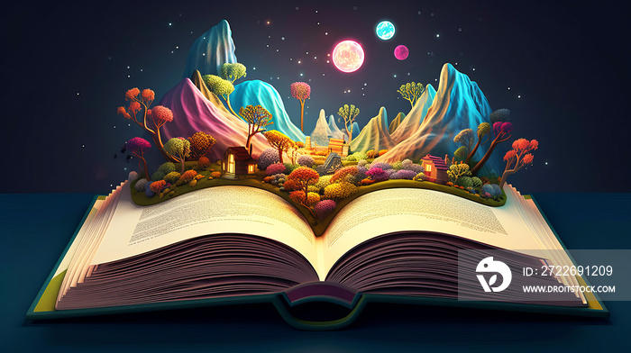 magical book that contains fantastic stories