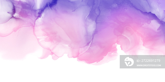 Abstract art pink purple blue pastel gradient paint background with liquid fluid grunge texture.