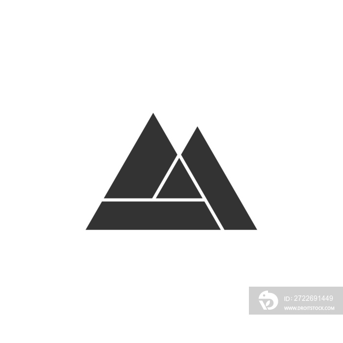 outdoor adventure mountain logo template. Icon Illustration Brand Identity. Isolated and flat illustration. Vector graphic