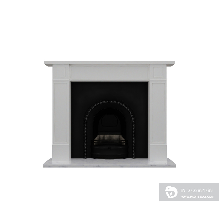 fireplace isolated