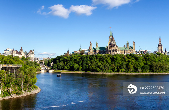 Parliament Hill Buildings in Ottawa, Ontario, Canada