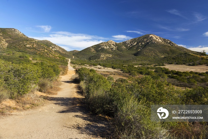 Iron Mountain Hiking Trail in Poway, San Diego County East Inland, California USA