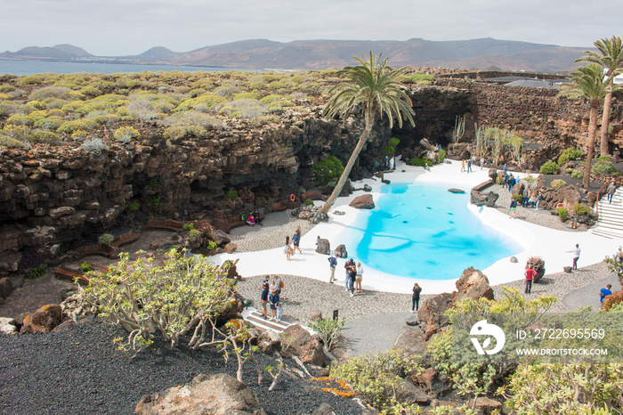 Jardín de Jameos del Agua Spanien Kanaren Lanzarote