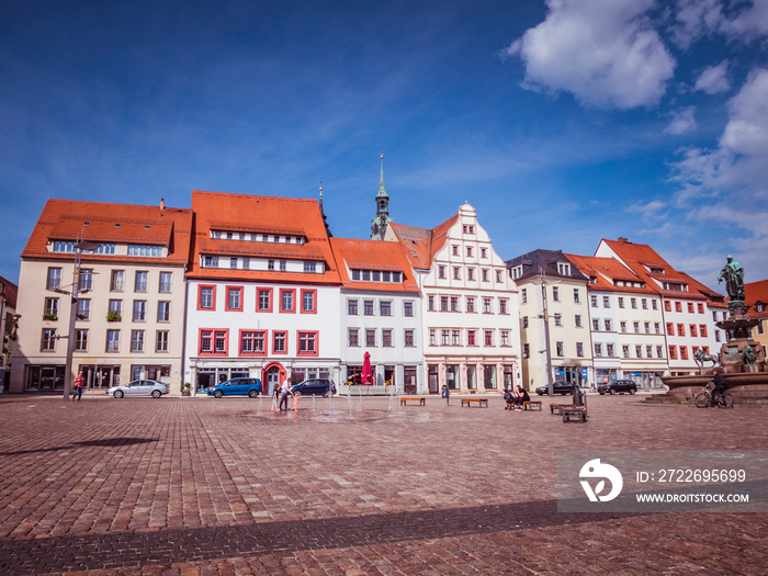 City view of Freiberg in Saxony