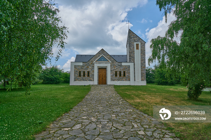 The chapel of St Barbara in Rudice, stone church in South Moravia