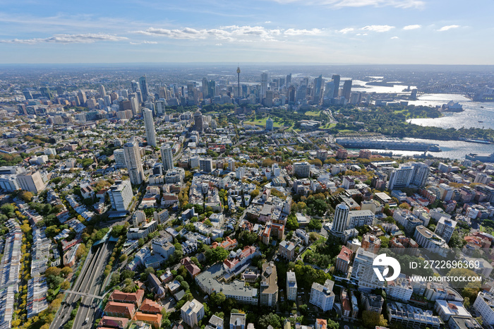 Kings Cross looking west towards Sydney CBD