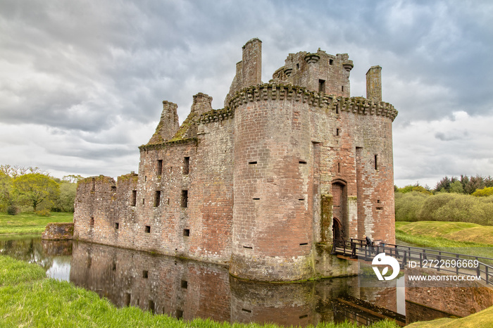 Caerlaverock Castle in Dumfries and Galloway Council Area in Scotland