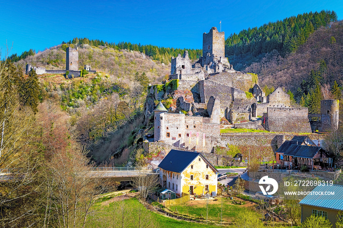 Manderscheider Burgen in der Südeifel, Rheinland-Pfalz, Deutschland