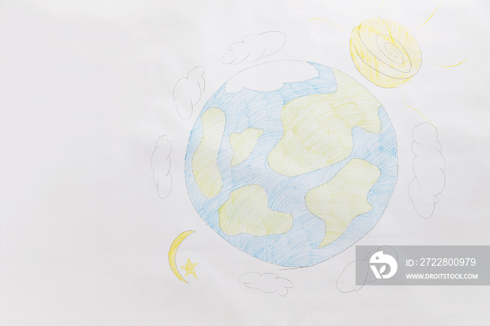 儿童画地球