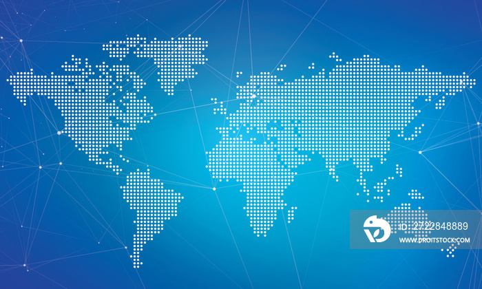 World map dots background.Global marketing concepts