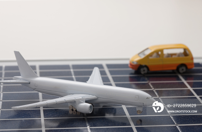 汽车飞机模型太阳能板