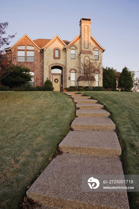 Pathway to Large Home on Hillside