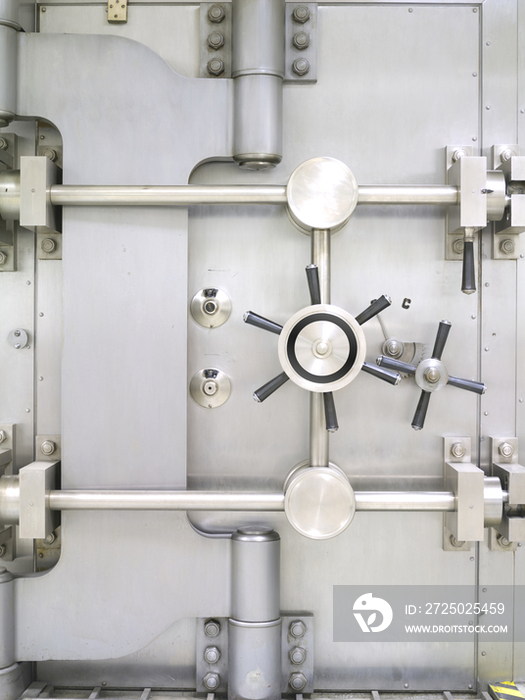 Closed Bank Vault Door