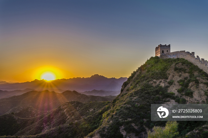 Jinshanling Great Wall at Sunset,Hebei Province,China