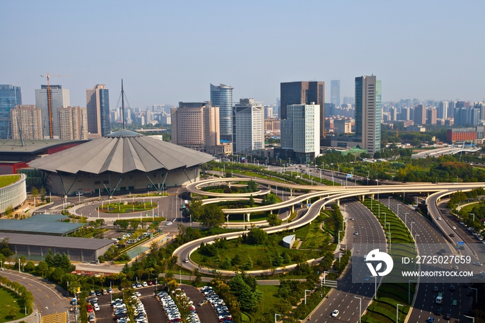 郑州城市建筑日景