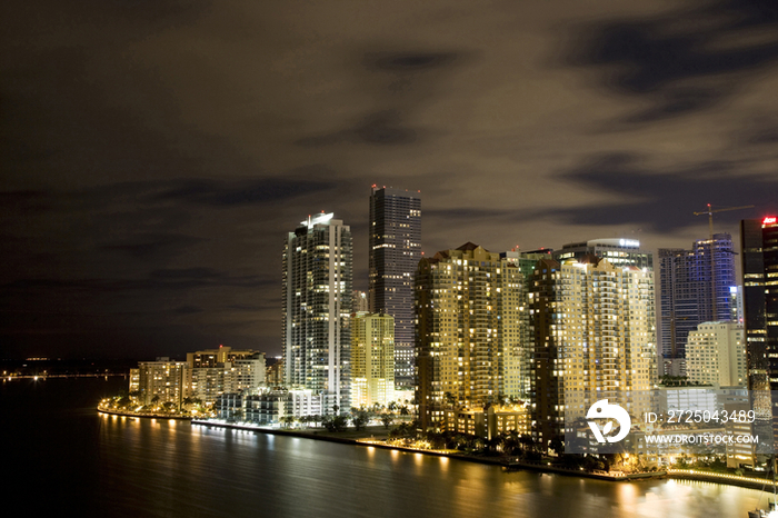 USA, Florida, Miami skyline at dusk